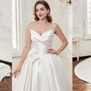 Darius Cordell - WT4884 - strapless mikado satin wedding ball gown dress